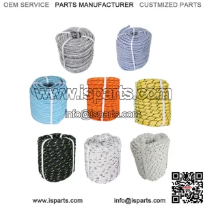 3/8 & 1/2 & 5/8 & 3/4''200ft Heavy Duty Braid Polyester Arborist Bull Tree Rope