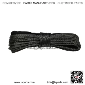 Synthetic winch rope, carbon color, 6mm diameter, 15 meters