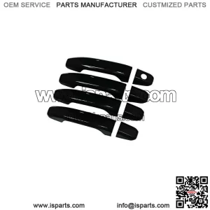 Door Handle Covers For 2014-2024 GMC Sierra Chevy Silverado 1500 NO Smart Black (For: More than one vehicle)