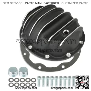 For 1984-2006 Jeep Dana 35 Rear Differential Cover w/Gasket & Drain Plug Black