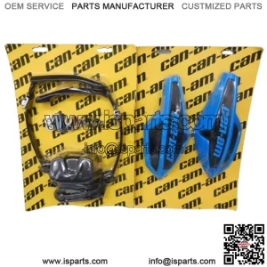Can-Am Blue Wind Deflector Hand Guard Kit w/ Mounting Kit Complete Wrap Around