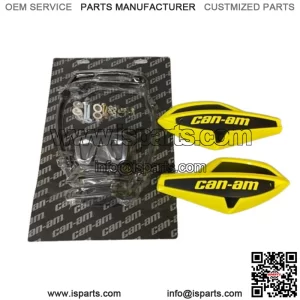 Can Am Sunburst Yellow Wind Deflector Hand Guard w/ Mounting Kit Wrap Around