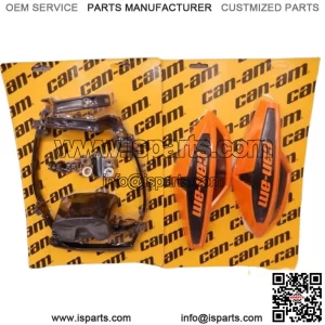 Can Am Orange Crush Wind Deflector Hand Guard Kit w/ Mounting Kit Wrap Around