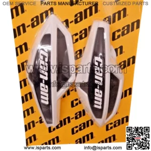 Can-Am Outlander Renegade White Black Handlebar Wind Deflector Pair 715000537