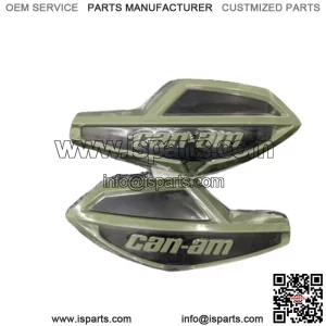 Can-Am Outlander Renegade Squadron Green Handlebar Wind Deflector Pair 715006117