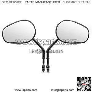 MZS Motorcycle Rear View Mirrors 360 Degree Adjustment Side Black 8MM Compatible with FLHTC FLHT FLHR FLSTN FLSTC FLTRU FXDB FXDF Road King Sportster Street Glide Electra Dyna Softail Ultra V-rod