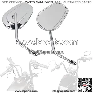 Rear View Mirrors,Left And R for Harley 1982-2023 Sportster Dyna Softail Touring Road Glide Electra Road King Street Glide Side Mirrors Chrome