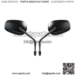 Harley 8mm Teardrop Rearview Mirrors Compatible with Harley Davidson Road King CVO Road Street Tri Glide Freewheeler Street XG500 XG750 Sportster XL883 1200 Softail Street Bob (Blakc)