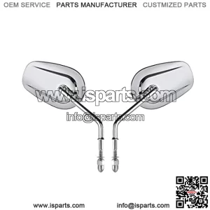 Harley 8mm Teardrop Rearview Mirrors Compatible with Harley davidson Road King CVO Road Street Tri Glide Freewheeler Street XG500 XG750 Sportster XL883 1200 Softail Street Bob (Sliver)