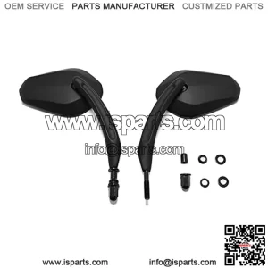 Black Motorcycle Rear View Side Mirrors For Harley Davidson Road King Road Glide
