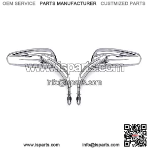 Chrome Motorcycle Rearview Mirrors Compatible With Harley Touring Road King Street Glide Softail CLASSIC SPORTSTER XL 1200 883 and More