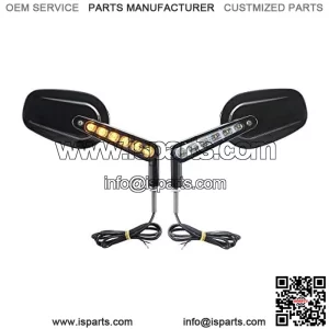 Muscle Rear View Mirrors LED Turn Signals Fits For Harley Davidson VROD V-Rod VRSCF 2009-2017