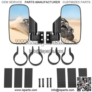 UTV Rear View Side Mirrors Set For Polaris Ranger RZR XP Crew 570 800 900 1000