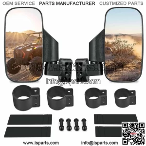 UTV Side Mirrors Rear View Mirrors For 1.75"-2" Polaris RZR Yamaha