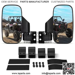 1.75"-2" UTV Side Mirror Rear View Mirrors For Polaris Ranger RZR 800 900 1000