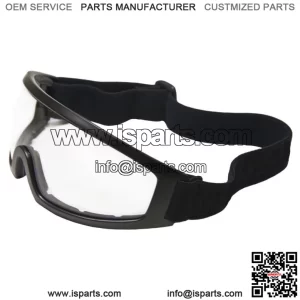 Lunatic Motorcycle Riding Glasses / Goggles Adult - Black - Clear - Single Lens