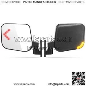 Golf Cart Side Rear View Mirrors W/ Turn Signal Light for YAMAHA EZGO Club Car