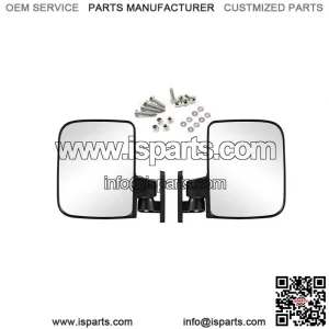 Golf Cart Side Mirrors Wide Rear View Mirror Kit For Club Car EZGO Yamaha Star