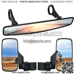 1.75" Side & Rear View Mirrors Set For Polaris RZR 800 XP1000 900 Yamaha UTV USA (For: More than one vehicle)