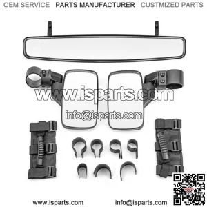 Rear Side View Center Mirror + Grab Handles For Polaris RZR XP 1000 Turbo PRO XP (For: More than one vehicle)