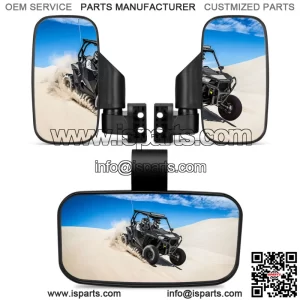 UTV Rear View Mirrors Set 1.75"-2" Bar for CFMOTO ZFORCE 500 600 800 950 1000 (For: More than one vehicle)