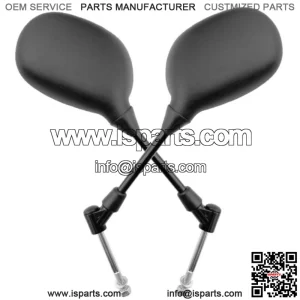 Plastic Mirror Pair Black for Peugeot Kisbee 50 Vivacity 50