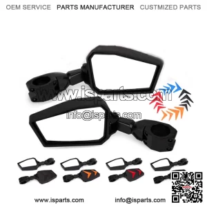 UTV RZR Side Foldable Adjustable Mirrors For 1.75" Polaris RZR S 800 900 XP 1000 (Fits: Yamaha Rhino 660)