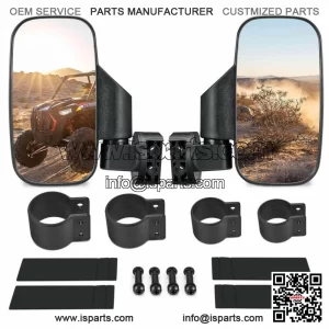 UTV Side Mirrors Rear View Mirrors For 1.75"-2" Polaris RZR Yamaha (Fits: Yamaha Rhino 660)