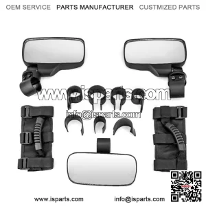 UTV Side View Rear Center Mirrors Set For Kawasaki Mule PRO FX FXT DX DXT PRO-MX (Fits: Yamaha Rhino 660)