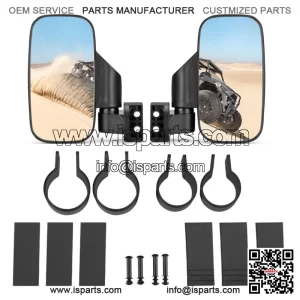 UTV Rear View Side Mirrors Set For Polaris RZR XP 570 800 900 1000 Crew Ranger (Fits: Yamaha Rhino 660)