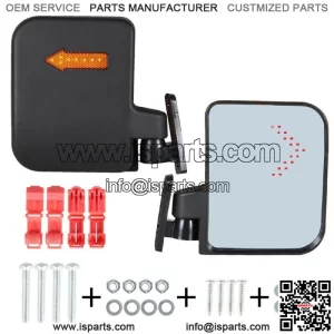 Golf Cart Side Mirrors W/ Led Arrow Turn Signal For EZGO Club Car YAMAHA