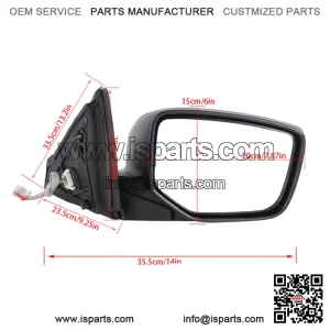 For Honda Accord 4dr Sedan Models Without Camera Passenger Right Outside Mirror