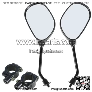 ATV Universal Rear View Side Mirrors With 7/8" Handlebar Mount For Honda Yamaha