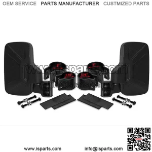 UTV Side Mirrors, UTV Mirrors for 1.75"/2" Roll Bar Heavy-Duty Aluminum Rear View Mirror Adjustable Bracket for Off-Road, Polaris Rover/RZR, Yamaha Rhino, Gatorade, Honda Pioneer, Kawasaki (1.75??/2??)