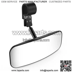 UTV Rear View Mirror 12in Wide Clear Convex Center Mirror with 3/4in 1.75in to 2in Clamps for Polaris RZR PRO XP R Pioneer 1000 Can Am Maverick X3 Kawasaki