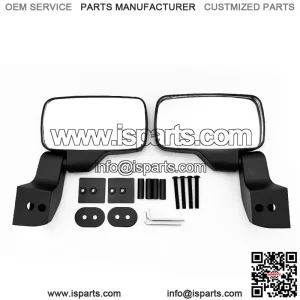 UTV Door Mounted Rear View Side Mirrors for Polaris Ranger XP 1000 Crew #2889241