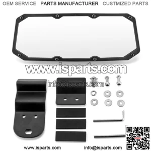 10.5" x 3.75" Rear View Mirror, High-Definition Race Convex Mirror, ABS housing & Tempered Glass Center Mirrors Compatible with 2015+ Polaris Ranger 570 900 XP 1000/Crew & Can Am Defender