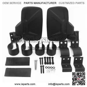 Pair ATV UTV Side Rear View Mirror Adjustable & Large Vision For Mule