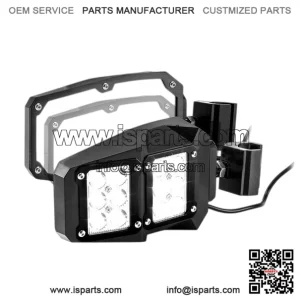 Flat Side Rear View Mirror w/LED Lights For CF-Moto Uforce/Zforce Pro-Fit Cage