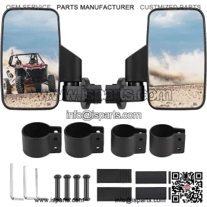 UTV Rear View Side Mirrors Adjustable For 1.6 -2" CFMOTO ZFORCE 500 800 950 1000