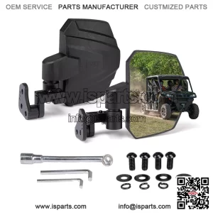 UTV Side Mirror Compatible with CFMOTO UFORCE 1000 1000XL 2019-2025 Models 2.4-4.3inch 360?? Adjustable Telescoping Rear View Mirror