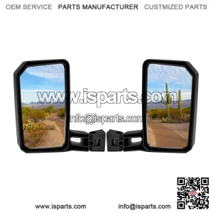 Can-Am Defender HD5 HD7 HD8 HD9 HD10 2016-2025 Wider Convex Adjustable Side Mirrors Replacement for 715008100 2PCS Set