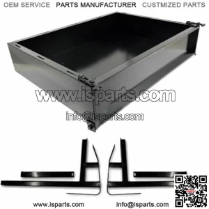 EZGO TXT Golf Cart Black Steel Utility Cargo Box with Stand