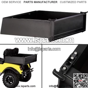E Z GO Marathon Golf Cart Parts Black Powder Coated Utility Cargo Box 1985-94