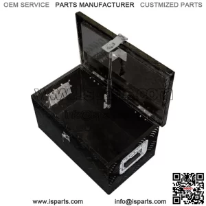 20 Inch Black Aluminum Tool Box for atv Car Pickup Trunk Storage with Lock & Key