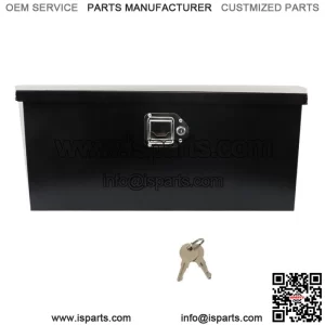 Trailer Tongue Box 2.31cu.ft Trailer Tool Box Black Steel 35 x 12.2 x 11.8 inch