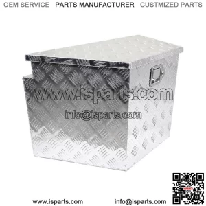 28" Silver Aluminum Trailer Tool Box + 2 key for Flatbed Trailer Truck Storage