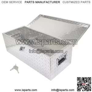 30" x 13" Silver Aluminum Tool Box For Car Truck Pickup Trailer Trunk Storage