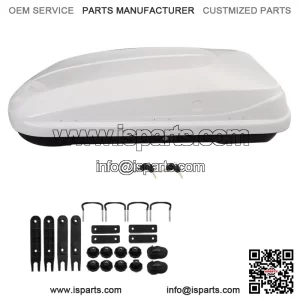 14 ft3 Heavy Duty ABS Vehicle Roof Top Storage Box Cargo Luggage White W/2 Locks