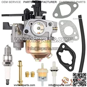 Carburetor w/Main Jet Kit Upgraded carb for Coleman BT200X CT200U Trail CT200U-EX CT200U-EXR Mini Bikes Go-Kart Baja Warrior MB165 MB200 196cc 200cc 212cc 6.5Hp Manual Choke Go kart Carb